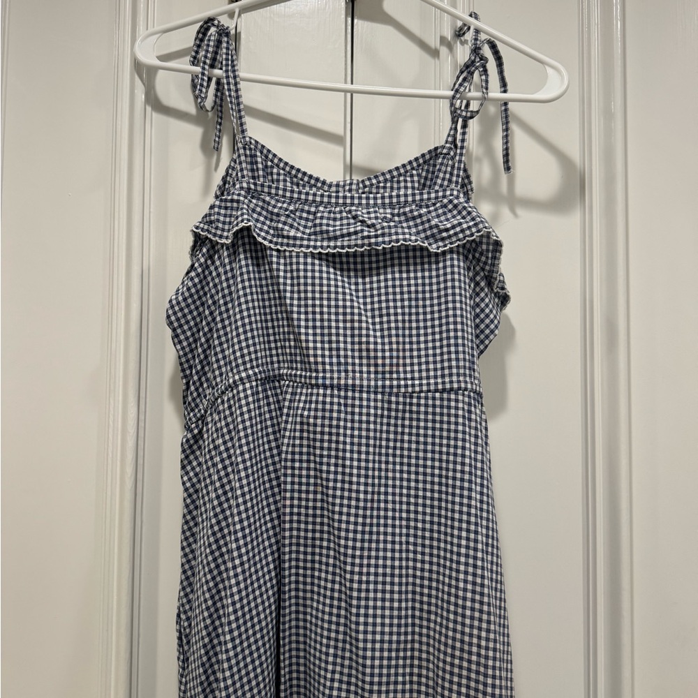 Soleil Blue Gingham Ruffle Dress - Picture 6 of 7